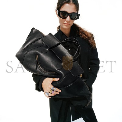 CELINE LARGE SMILING NEW LUGGAGE IN SUPPLE SHINY LAMBSKIN 123683GW2.38NO (44*27*20cm)